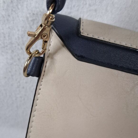 Bohemian Dark Navy Blue Tan Urban Energy Cross Body Faux Leather Purse Classic - Picture 6 of 7